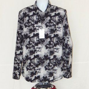 Robert Graham GAMBLE Men’s Button Front Long Sleeve Shirt Black Abstract LRG NWT